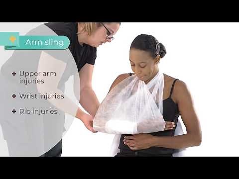 How to put on a sling | Arm Sling & Elevation Sling | First Aid | iHASCO