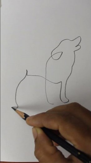 How to draw One Line art/ One line drawing Dog/ One line drawing easy