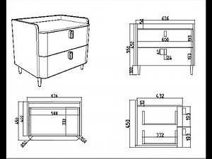 How to Draw in AutoCAD a Bedside Table Easy, millwork drawings