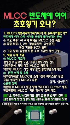 MLCC 반도체에 이어 초호황기