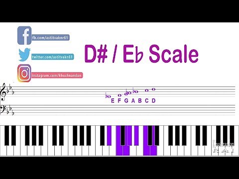 How to play D-sharp (D#) or E-flat (E♭) Scale on Keyboard | Lesson - 4