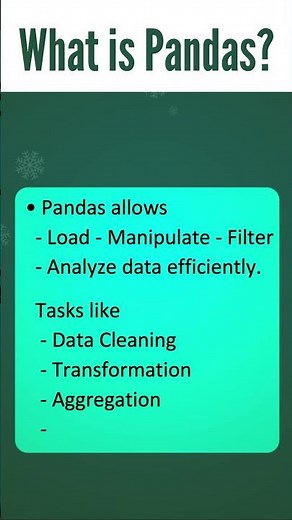 What is Pandas ? | Python Library for Data Science | Most asked Interview Q&A