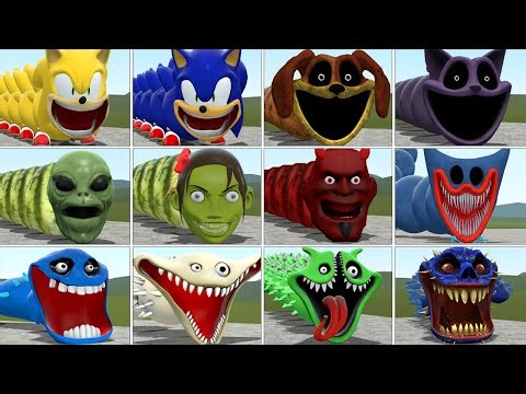 I Played Death Match Game With ALL NEW HUNGRY WORM'S FAMILY In Garry's Mod