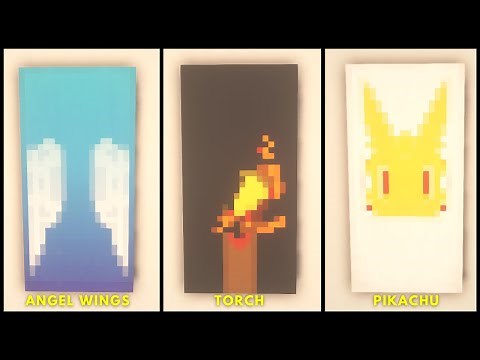 Minecraft Banners Tutorial | 5 Best Banner Designs | Easy #9