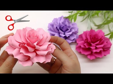 🌹 DIY PAPER ROSE 🌹 Making Paper Flowers