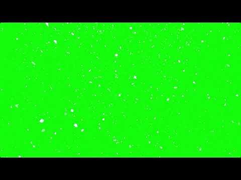 1 Hour Falling Snow Animation Green Screen / Snow Chroma Key