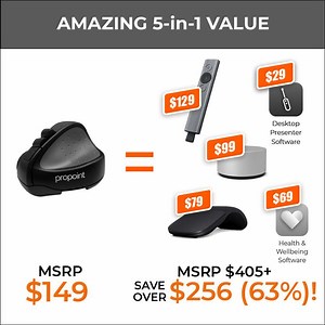 Swiftpoint ProPoint: Ergonomic Wireless Mouse and Presentation Clicker