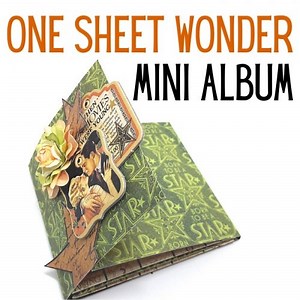 One sheet wonder interactive easy mini album tutorial