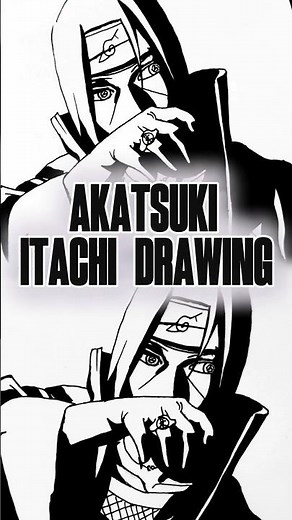 AKATSUKI ITACHI DRAWING 💥 #animeeart #naruto #itachi #akatsuki #shortvideo #drawing #artist
