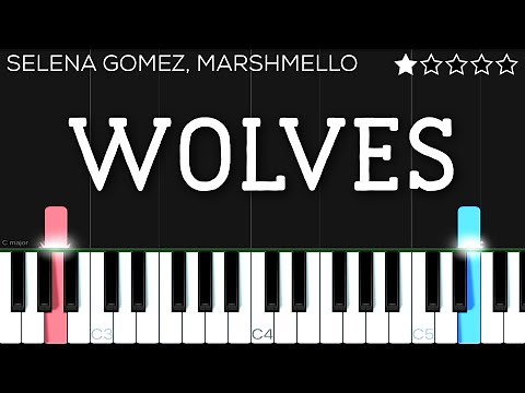 Selena Gomez, Marshmello - Wolves | EASY Piano Tutorial