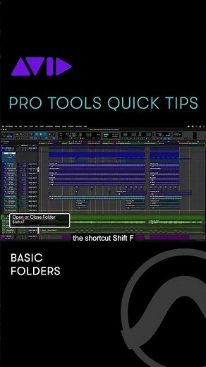 Learn how to organize your tracks easily using Basic Folders in Pro Tools