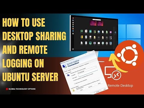 Desktop Sharing and Remote Logging on Ubuntu Server