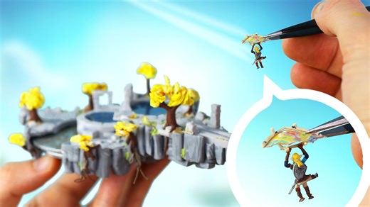 I crafted a floating sky island from Zelda! 🌌