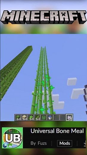 サボテンやサトウキビに骨粉がつかえるようになるMOD『Universal Bone Meal』【MOD紹介】#shorts