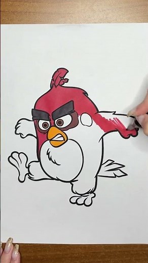 Coloring Red bird | Angry birds
