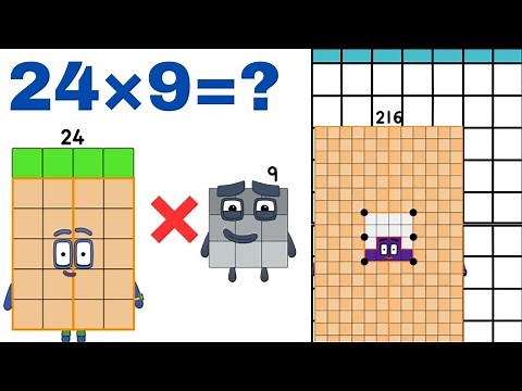 NUMBER BLOCKS 24 TIMES TABLE । Numberblocks Multiplication By 24