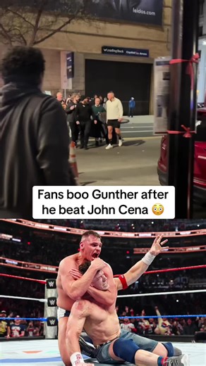 John Cena fans were not happy with Gunther 😬 (via @renthethird) #wwe #johncena #gunther #wrestling