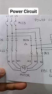 63K views · 1.1K reactions | Power circuit wye delta star delta motor control 3 phase motor 6 leads connection #electrician #Relay #control #power #panelboard #technician #switch #wiring #diy #electrical | Electricians Guide | Facebook