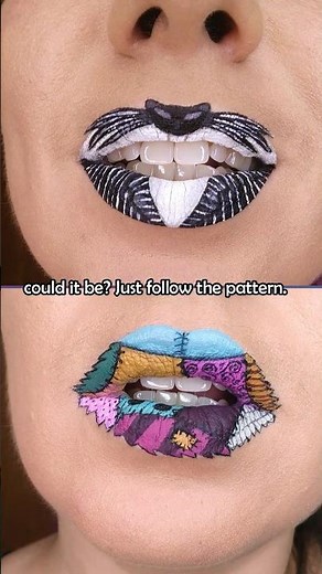 Jack or Sally lip art? 💀🧵