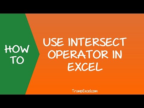 How to Use Intersect Operator in Excel