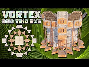 VORTEX 2x2 • Twin Bunker • Wide Gap • Duo/Trio/Quad Base • RUST