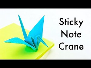 Sticky Note Origami - Crane