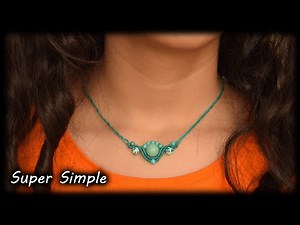 Macrame Tutorial | Easy & Cute Macrame Necklace | Step by step Macrame Tutorial