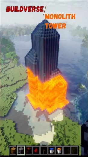 MONOLITH Tower for My Minecraft Base! 🏰🔥 #minecraftideas #minecraftlogic #minecraftshorts