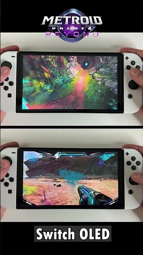 Nintendo Switch OLED Metroid Prime 4: Beyond Gameplay in Portable Handheld Mode