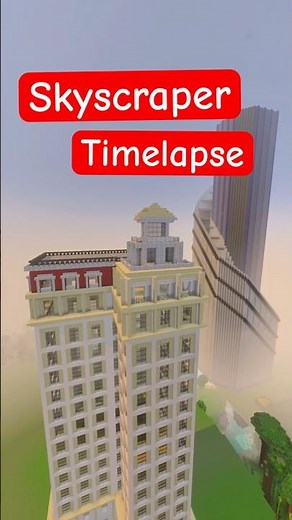 Minecraft Skyscraper Tutorial Timelapse Animation / Hochhaus bauen Anfänger in Mc Bedrock easy Build