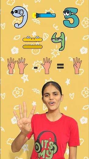 Learn Simple Subtraction with Fingers for Kids! 🖐️ Minus 5 Times Easily!