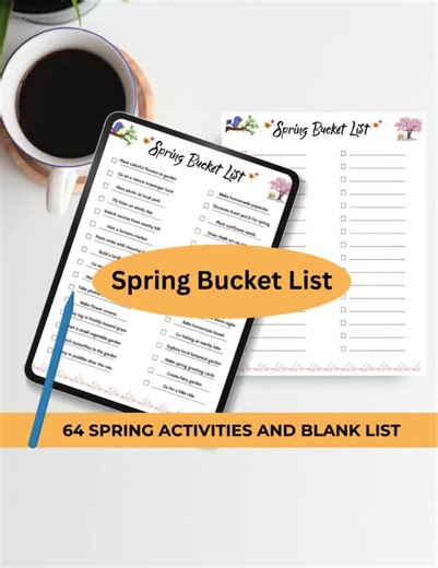 Family Spring Bucket List: Printable Activities & Crafts, Spring Bucket List Printable, Spring Break Bucket List Template, Spring Checklist - Etsy