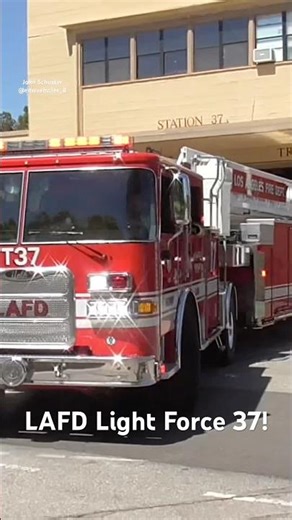 LAFD Light Force 37! #automobile #firefighter #firefighterworkout #shorts #fyp