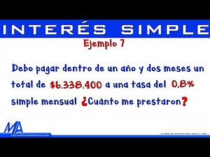 Simple Interest | Example 7