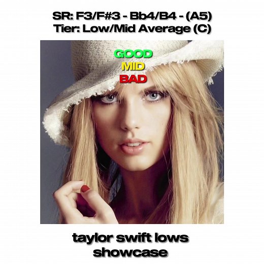 Taylor Swift Vocal Showcase: Her Lowest Note Ever Sung