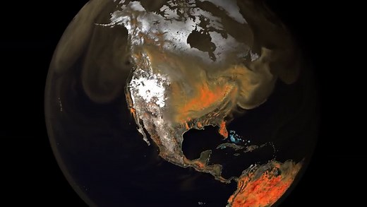 This mesmerizing NASA animation shows how carbon dioxide moves through Earth's atmosphere (video)