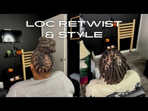 Watch Me Transform 2 Locs: Retwist + Fishtail & Barrel Bun Tutorial