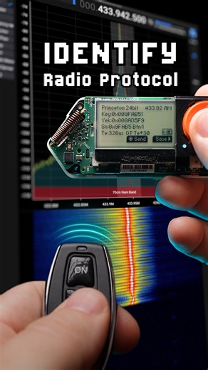 You can identify the signal from a radio remote using Flipper Zero. Using the on-board Sub-GHz antenna Flipper can scan and read the radio protocol from a remote device. No SDR needed! #flipperzero | Flipper Zero
