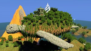 Someone built a giant flying turtle in Minecraft, then went one step further and plonked a castle on top
