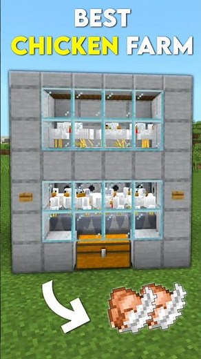 Minecraft Easiest Chicken Farm 1.21 Tutorial #shorts #minecraft