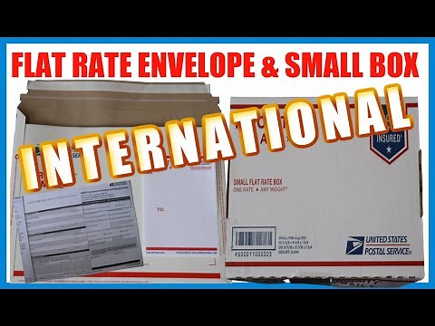 How to Ship & Label PRIORITY MAIL INTERNATIONAL USING FLAT RATE ENVELOPE AND SMALL BOX | POST OFFICE
