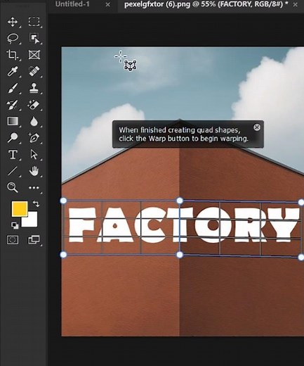 Easy way to warp text on any surface using perspective warp in Photoshop