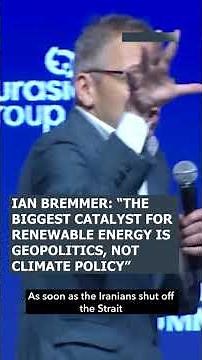 Ian Bremmer: "The biggest catalyst for renewable energy is geopolitics, not climate policy"