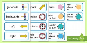 Directional Language Word Cards