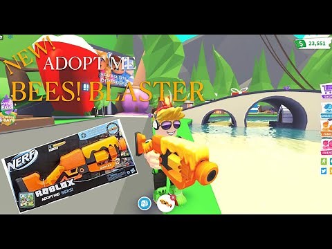 UNBOXING THE NEW ADOPT ME NERF GUN BEE! BLASTER IN REAL LIFE AND IN GAME!!!