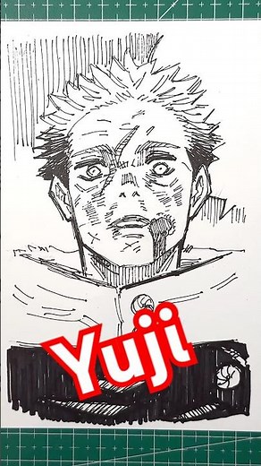How to draw Yuji Itadori from Jujutsu Kaisen #jujutsukaisen #yuji #itadori #drawing #manga