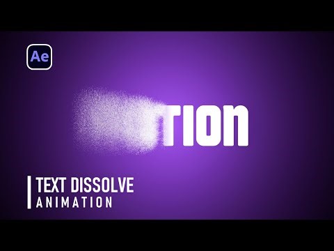 Text Dissolve Animation in After Effects / Easy AE Tutorial