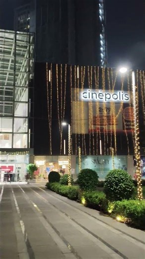 Epic Lighting Display Outside Cinepolis | Night View #shorts #nightlife #multiplex #light