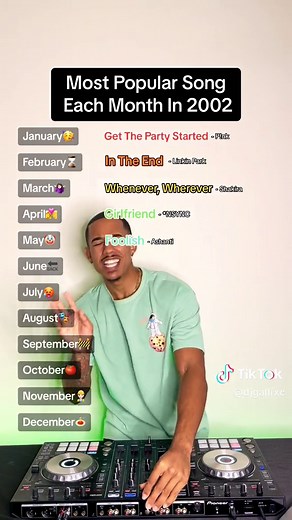 Most POPULAR Song Each Month In 2002🔥 2002 was an AMAZING year for music🎶 So many artists and genres got the shine that they deserved✨ In this video alone, we see pop, hip-hop, alternative, latin pop, r&b, and pop punk all rising to number 1 in different months!📈 So I hope theres at least one song you like in the video!👍🏽 Don’t forget to tap the ( ) to see the list for 2003!🙏🏽 And if you’re looking for a playlist, check out my “Make Me A Millennial” playlist on Spotify for songs just like