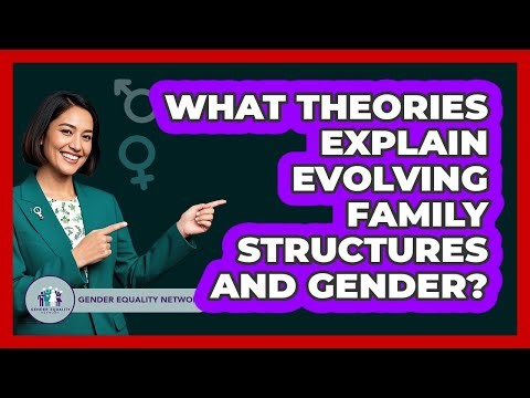 What theories explain evolving family structures and gender?